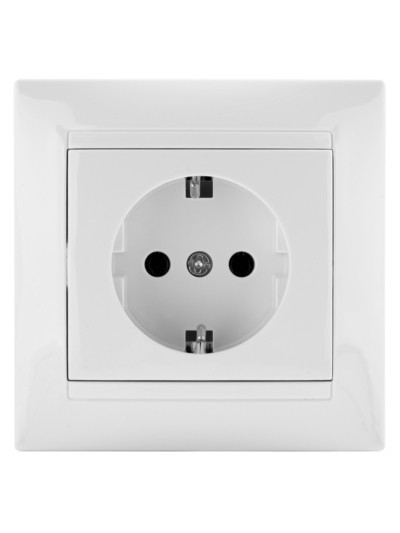 Розетка 2П+З 16А 250В белая "Лама" TDM — изображение 3