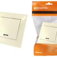 Выключатель 1кл. с подсветкой 10А сл. кость Лама TDM