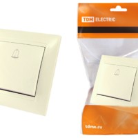 Кнопка звонковая 6А сл. кость “Лама” TDM