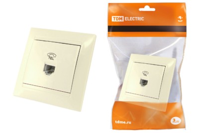 Розетка ТФ RJ11 сл. кость “Лама” TDM