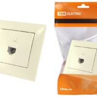 Розетка ПК RJ45  сл. кость “Лама” TDM