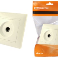 Розетка телевизионная простая (0-2400МГц, “мама”) сл. кость “Лама” TDM