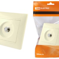 Розетка SAT (F-разъем) 0-2400МГц сл. кость “Лама” TDM