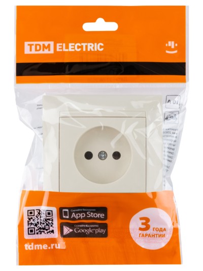 Розетка 2П 10А 250В сл. кость "Лама" TDM — изображение 5