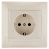Розетка 2П+З 16А 250В сл. кость "Лама" TDM