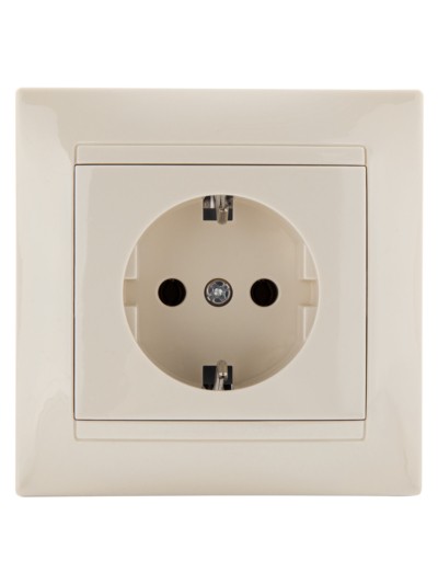 Розетка 2П+З 16А 250В сл. кость "Лама" TDM — изображение 3