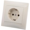Розетка 2П+З 16А 250В сл. кость "Лама" TDM