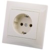 Розетка 2П+З 16А 250В сл. кость "Лама" TDM