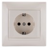 Розетка 2П+З 16А 250В сл. кость "Лама" TDM