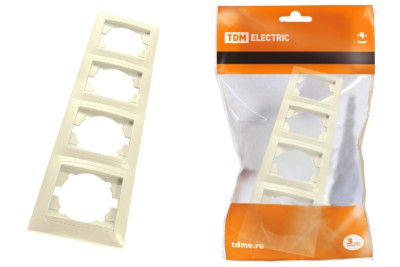 Рамка 4-х постовая горизонтальная сл. кость “Лама” TDM