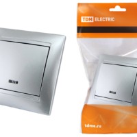 Выключатель 1кл. с подсветкой 10А серебр. металлик Лама TDM