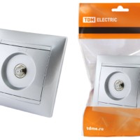 Розетка SAT (F-разъем) 0-2400МГц серебр. металлик “Лама” TDM