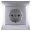 Розетка 2П+З 16А 250В серебр. металлик "Лама" TDM