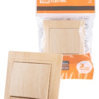 Выключатель 1кл. 10А сосна Лама TDM