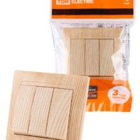 Выключатель 3кл. 10А сосна Лама TDM