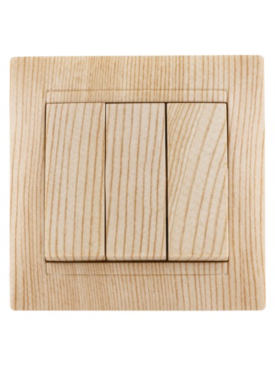 Выключатель 3кл. 10А сосна Лама TDM — изображение 3