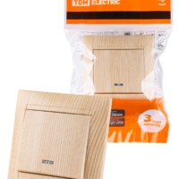 Выключатель 1кл. с подсветкой 10А сосна Лама TDM