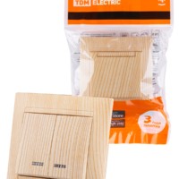 Выключатель 2кл. с подсветкой 10А сосна Лама TDM