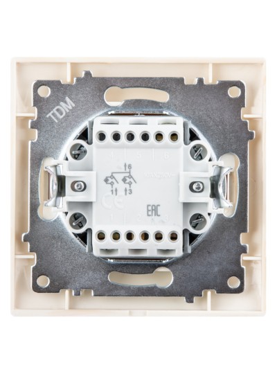 Выключатель 2кл. с подсветкой 10А сосна Лама TDM — изображение 4