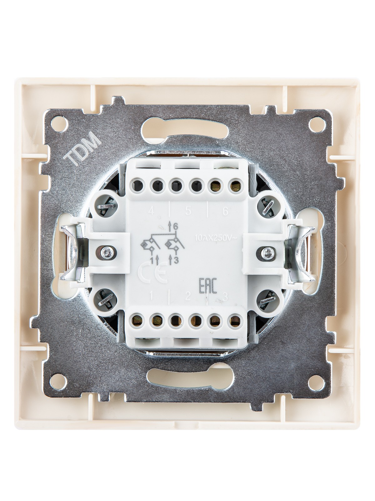 Выключатель 2кл. с подсветкой 10А сосна Лама TDM — изображение 4