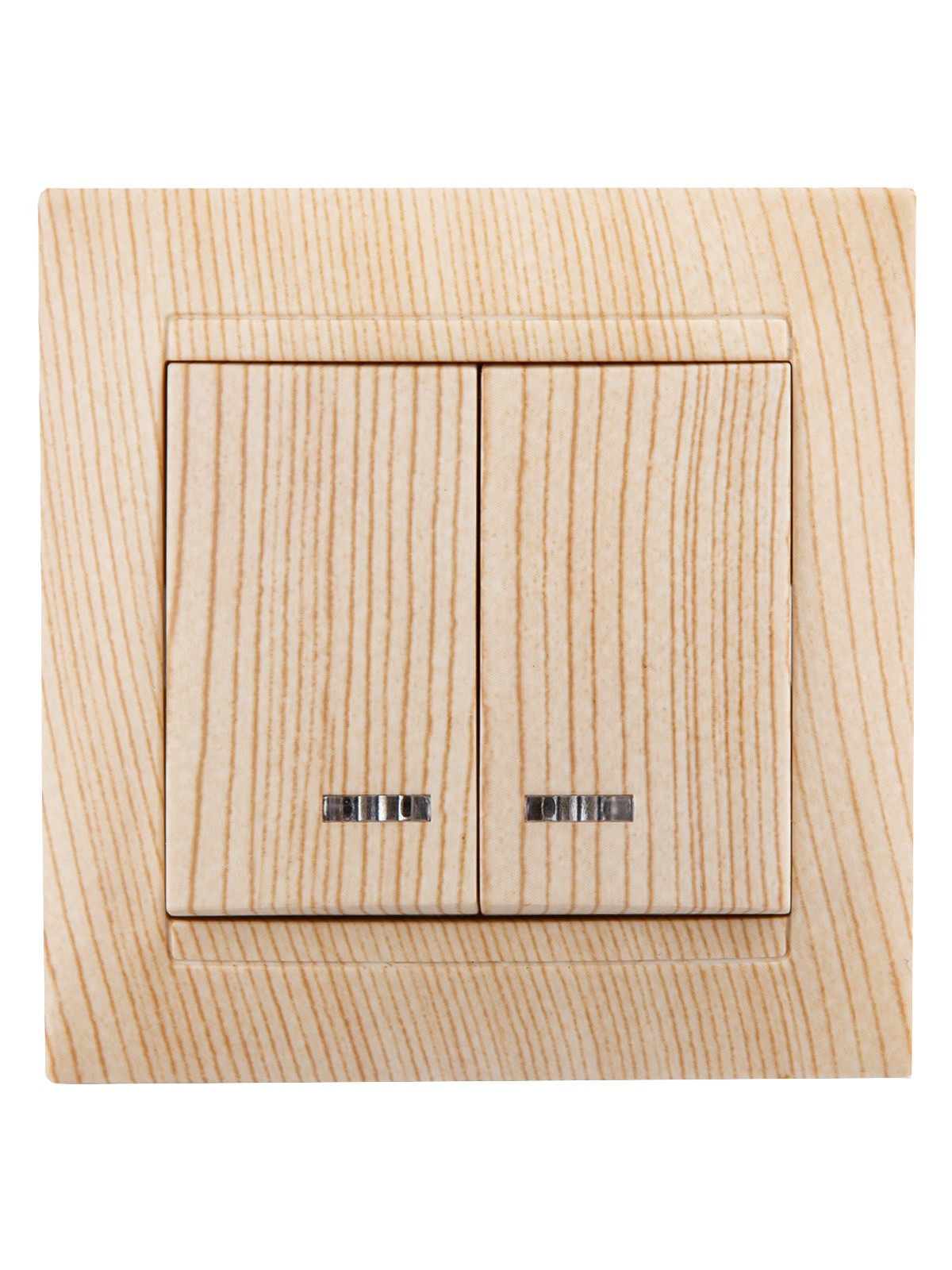 Выключатель 2кл. с подсветкой 10А сосна Лама TDM — изображение 3