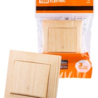 Выключатель 1кл. проходной 10А сосна Лама TDM