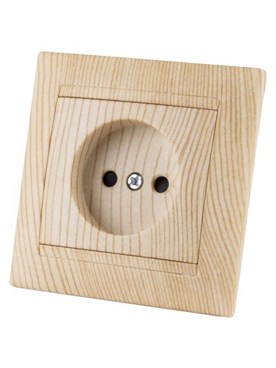 Розетка 2П 10А 250В с защ. шт. сосна "Лама" TDM — изображение 2