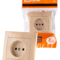 Розетка 2П 10А 250В сосна “Лама” TDM