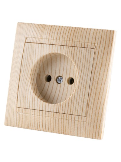 Розетка 2П 10А 250В сосна "Лама" TDM — изображение 2