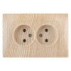 Розетка двойная 2П 10А 250В сосна "Лама" TDM