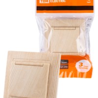 Розетка 2П+З 16А 250В IP44 с крышкой сосна “Лама” TDM