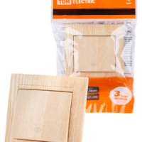 Выключатель 1кл. проходной 10А сосна Лама TDM