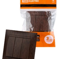 Выключатель 3кл. 10А венге Лама TDM