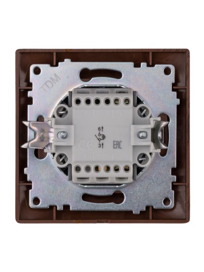 Выключатель 1кл. с подсветкой 10А венге Лама TDM — изображение 4