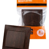 Кнопка звонковая 6А венге “Лама” TDM