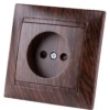 Розетка 2П 10А 250В с защ. шт. венге "Лама" TDM