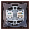 Розетка ТФ RJ11 + ПК RJ45 венге "Лама" TDM