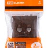 Розетка ТФ RJ11 + ПК RJ45 венге "Лама" TDM
