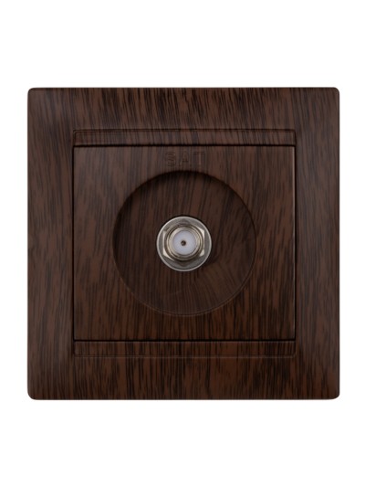 Розетка SAT (F-разъем) 0-2400МГц венге "Лама" TDM — изображение 3