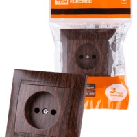Розетка 2П 10А 250В венге “Лама” TDM