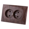 Розетка двойная 2П 10А 250В венге "Лама" TDM