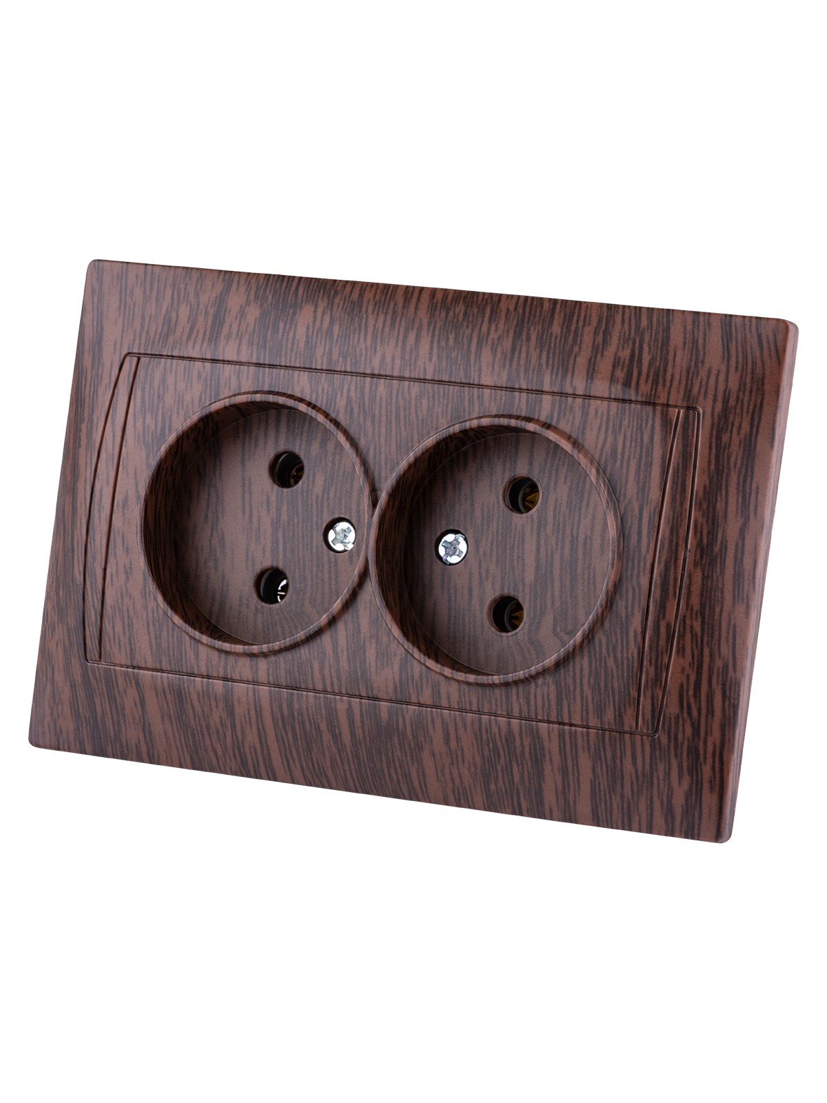 Розетка двойная 2П 10А 250В венге "Лама" TDM — изображение 2