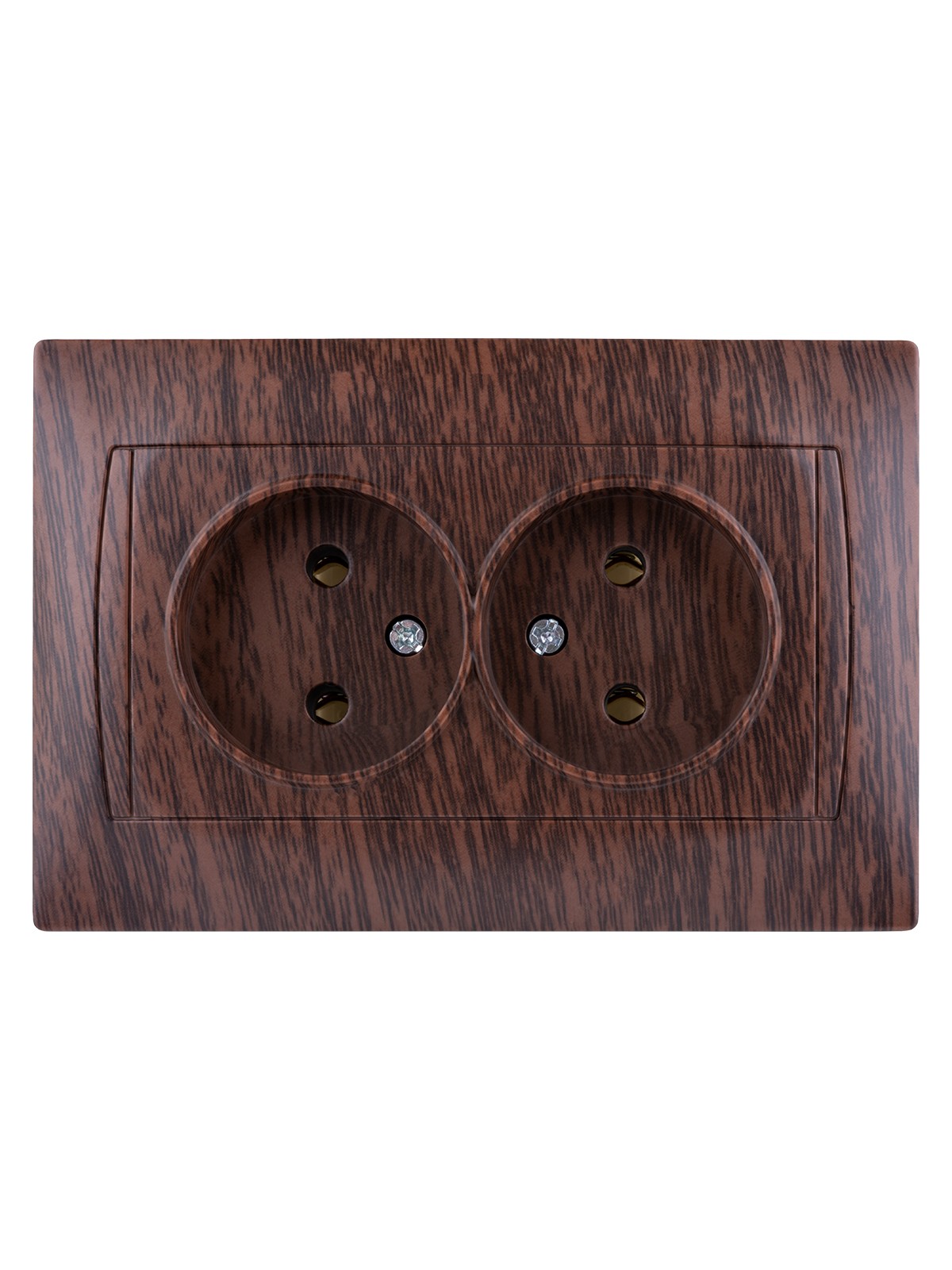 Розетка двойная 2П 10А 250В венге "Лама" TDM — изображение 3