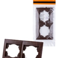 Рамка 2-х постовая горизонтальная венге “Лама” TDM