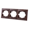 Рамка 3-х постовая горизонтальная венге "Лама" TDM