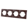 Рамка 4-х постовая горизонтальная венге "Лама" TDM