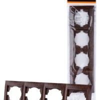 Рамка 4-х постовая горизонтальная венге “Лама” TDM