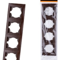 Рамка 4-х постовая вертикальная венге “Лама” TDM