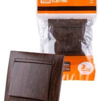 Выключатель 1кл. проходной 10А венге Лама TDM