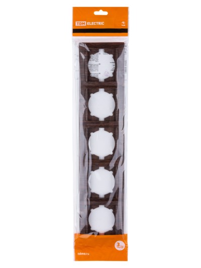 Рамка 5-ти постовая горизонтальная венге "Лама" TDM — изображение 5